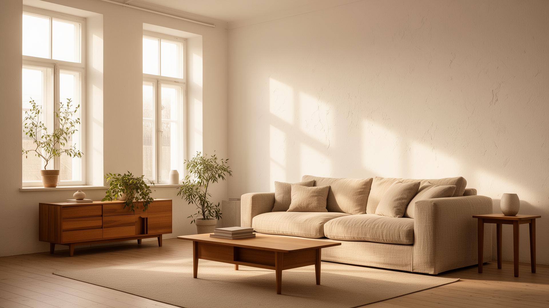 Beautiful minimalist living room